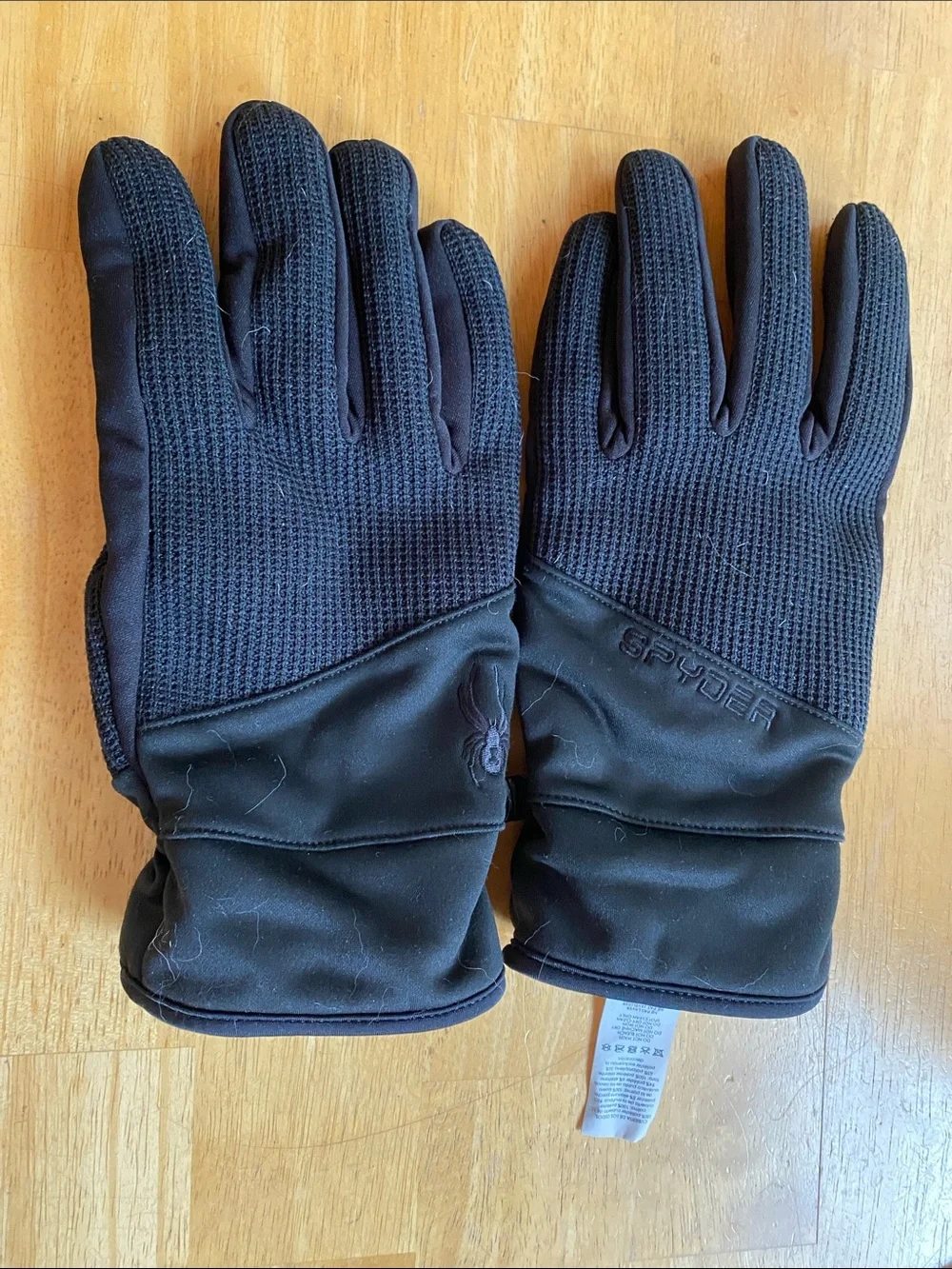 Spyder Core Conduct Gloves Touch Screen Compatible Leather Palm, XLarge